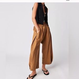 Free People Cool Harbor Wide Leg Pants in Camel size XS